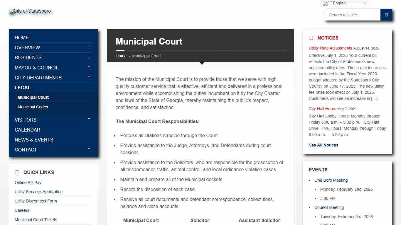 Municipal Court City of Statesboro